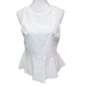 Michael Kors Eyelet Peplum Blouse